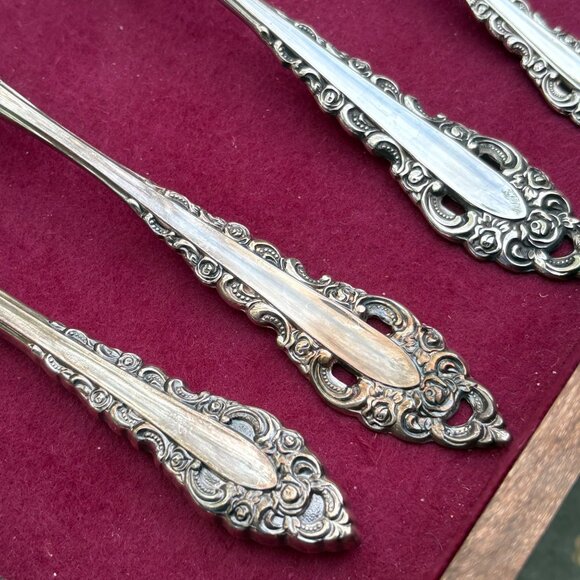 Vintage 1847 Rogers Bros Silverplate Flatware 8 Placeset & Serving Pieces With C - Picture 12 of 16